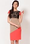 Multi Colored Dress With Lace