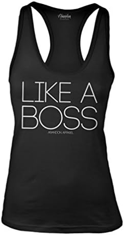 Abandon Apparel Women's Like A Boss Tank Top Small Black