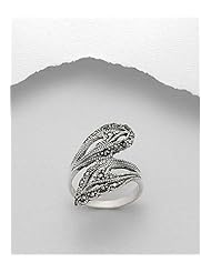 Marcasite Ring In 92.5 Sterling Silver