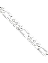 9mm, Sterling Silver, Figaro Chain, 22 inch