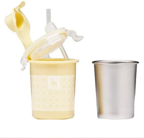 Kangovou Stainless Steel Sippy Cup, Lemon Zest (8 oz)