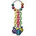 Hypeety Parrot Chew Toys Colourful Balls Hanging SwingToy for Pet Bird Parrot Parakeet Cockatiel Conure African Grey Cockatoo Amazon Budgie Lovebird Cage Chew Toy (A)