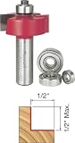 Freud 32-522 Multi-Rabbet Router Bit Set with 4 Bearings - 1/2-Inch Shank