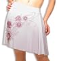 Mon Amie White - A-Line Skirt w/ Gore + Floral Screen - CLOSEOUT