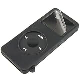 iPod Nano Silicone Skin Case Cover and Armband-Black