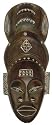 Maske Africa WOMAN, handgearbeitete Holz-Maske, Wandmaske, Afrika