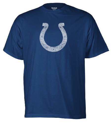 NFL Men's Indianapolis Colts Faded Logo Tee (Speed Blue, Medium)