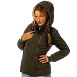Bench Damen Jacke mit Kapuze ELK, black ink, XS