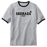 T-Shirt Ringer Heather Gray  Grenada King  Country
