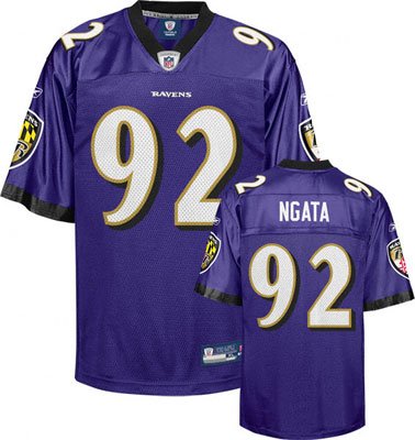 Reebok Haloti Ngata Baltimore Ravens Purple Authentic Jersey Size 52