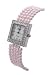 Geneva Platinum Mulit-Strand Pink Faux Pearl Fashion Watch��with CZ Accents