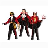 3-IN-1 Costume Set - Devil, Pirate, Vampire - Large 12-14