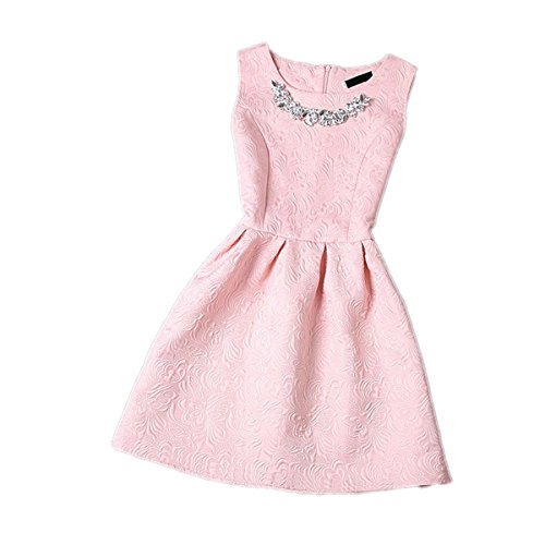 Babyonline Vintage Women Dresses Jacquard Short A Line Summer Party Dress