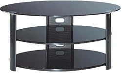 LSI Furniture "Brilliant" Oval 3-Tiered TV Stand