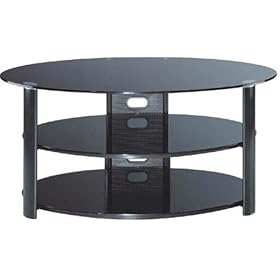 LSI Furniture “Brilliant” Oval 3-Tiered TV Stand