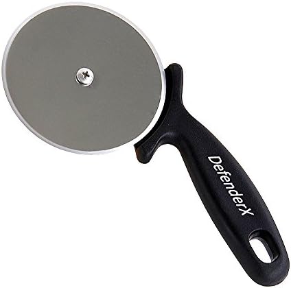 Pizza Cutter - DefenderX Stainless Steel Wheel Pizza Cutter Pizza Blade (Large 4 Inch Wheel),Black