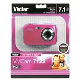 Vivitar 7122PK ViviCam 7 MP Compact System Camera with 1.8-Inch LCD Body (Pink)