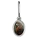 Graphics and More Red-Tailed Hawk Raptor Portrait Antiqued Oval Charm Clothes Purse Suitcase Backpack Zipper Pull Aid
