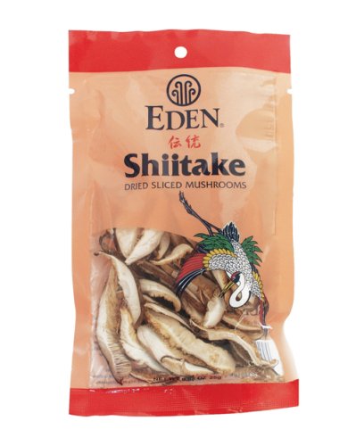 Eden Organic Shiitake Mushrooms, Dried Sliced, 0.88-Ounce Packages (Pack of 3) by Eden Organic