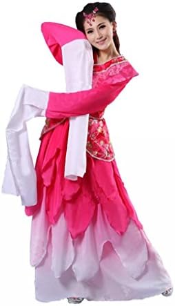 Chinese Cosplay Women's Fan Dance Stage National Dancing costume Red 165