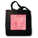 CherylsArt Holidays Christmas - Christmas Candy Canes Heart - Tote Bags
