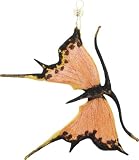 210 Orange Butterfly Glass Ornament