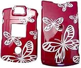 White Butterfly on Hot Pink - Motorola RAZR V3 V3c V3m Hard Case - Protective Faceplate Cover