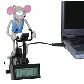 Novelty USB Exercise Mouse, the Faster you type the faster he pedals!!
