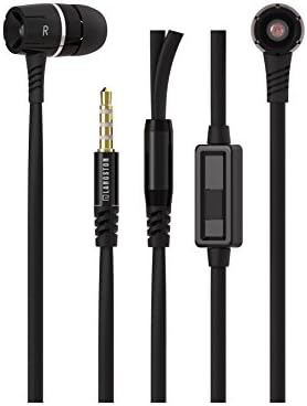 Langston® Universal In-Ear Stereo 3.5mm Plug Earphones Earbuds EarPods for Apple iPhone Samsung Galaxy and Most of the Android Smartphones - (Black[EH350])