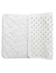 From Amazon.com. Click for details:
 Home: Bathtub Mat Non Slip - Anti Bacterial, Latex- and PVC-Free - Non-Toxic (BPA-Free) - 28" x 16", White - FeschDesign Home: Bathtub Mat Non Slip - Anti Bacterial, Latex- and PVC-Free - Non-Toxic (BPA-Free) - 28" x 16", White - FeschDesign
