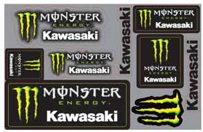 Monster Energy Kawasaki Sticker Sheet