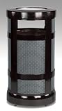 Howard Architek 17 gallon Steel Radius Urn Top Jet Black/Anthracite Ash/Trash A17SUBK