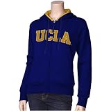 UCLA Bruins Ladies Royal Blue Full Zip Felt Lettering Hoody Sweatshirt