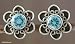 Topaz earrings, 'Blue Blossom'