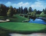 17Th At Riverside - Artist: Barb Narkaus - Art Print Poster - With a Black Wood Frame - Image Size: 7.00 by 5.00 inches Art Print Poster - With a Black Wood Frame