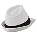 Kid's Paper Straw Black Band Fedora - Red OSFM