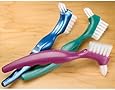 DENTURE toothbrush false teeth cleaning Brush ORAFIX double sided BRISTLES - Assorted colors - SINGLE