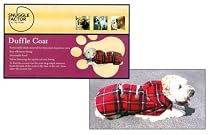 Duffle Coat For Small Dogs 10-12" Red Tartan