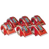 3M Scotch 50.8mmx20.3m Clear Packaging Tape with Dispenser, 6 Count (142-6)