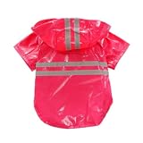 Stylish Dog Rain Jacket for Dog Clothes Cozy Dog Raincoat With Refective Strip Dog Hoodie,L