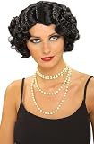 Flapper Wavy Wig (Black) Adult
