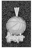 Logo Art Nebraska Cornhuskers Sterling Silver Basketball Pendant