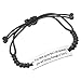 Angelus Daily Reminder Bracelet Personalized Custom Inspirational Leather Braid Bracelet Black