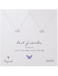 Dogeared "One For You One For Me" 2 Best Friends Infinity Sterling Silver Necklace, 18