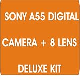 Sony A55 Digital Camera + Sony 18-55mm f/3.5-5.6 Zoom Lens + Sigma 70-300mm Zoom Lens + 2x Telephoto Lens + 500mm Mirror Lens + 4 Piece Macro Lens Close Up Set + (2) UV Filters + (2) Circular Polarizer Filters + 8 GIG High Speed Memory Card + Extra High Capacity Battery + Camera Backpack + 57