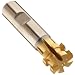 Niagara Cutter CCS150 Concave Radius Shank Type Cutter, High Speed Steel, TiN Coated, Weldon Shank, 1" Cutter Diameter, 6 Flutes, 5/32" Radius, 0.625" Width