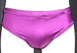 Magenta Drawstring Bikini Brief with Seamless Front