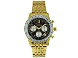Charles Conrad CC-0100G Gents Air Commander Black Dial Chronograph Watch