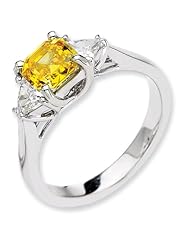 14kw Emma Grace Asscher Cultured Diamond Ring
