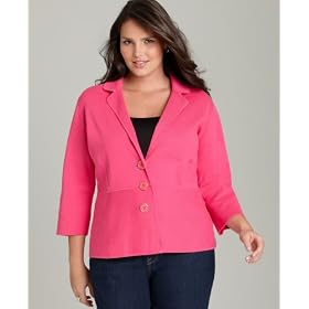 Jones New York Plus Size Sweater, Notched Collar Cardigan
